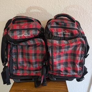 Eddie Bauer Red and Black Men's Backpack